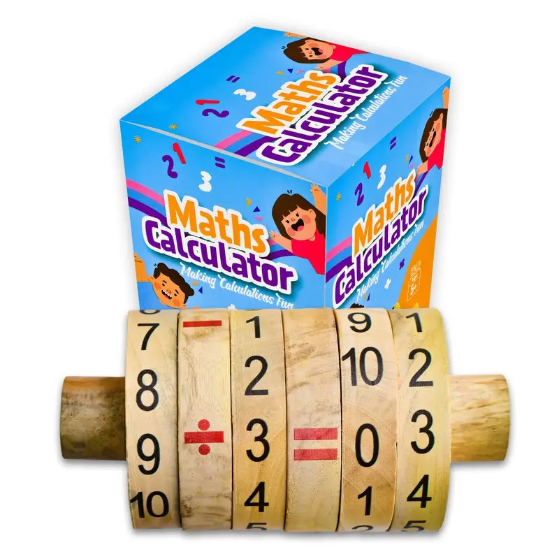 Ilearnngrow Maths Calculator Wooden Game (5-8 Years) 1