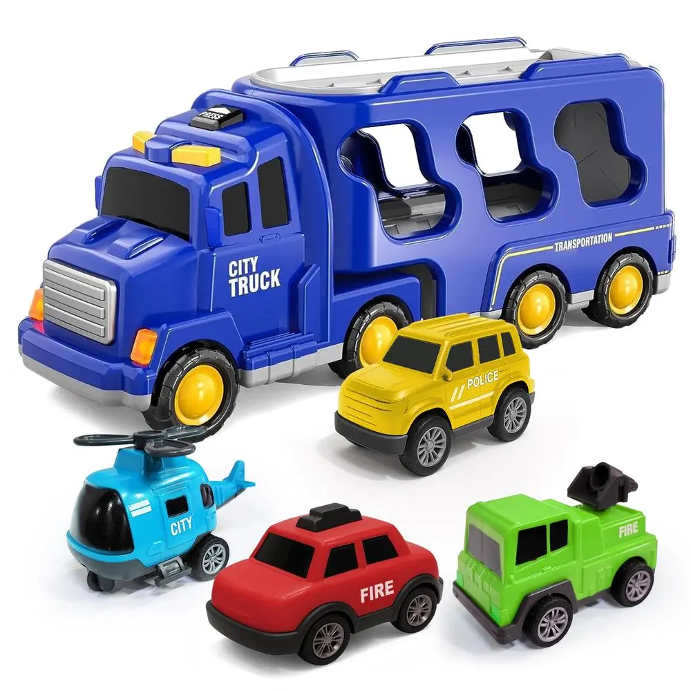 Kidology 5-In-1 Friction Powered Truck Toy Set 1