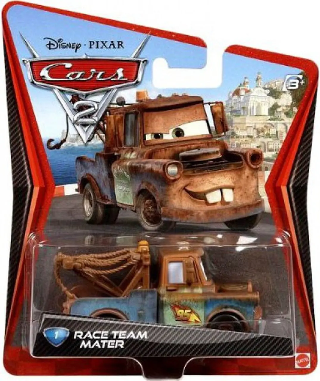 Disney Pixar Cars 2 Movie 1:55 Die Cast Race Team Mater #1 1
