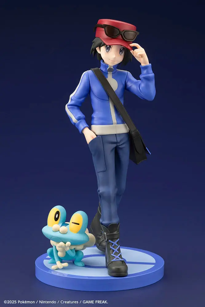 Kotobukiya 1/8 Artfxj Pokemon Calem With Froakie Scale Figure Statue Pv344 1