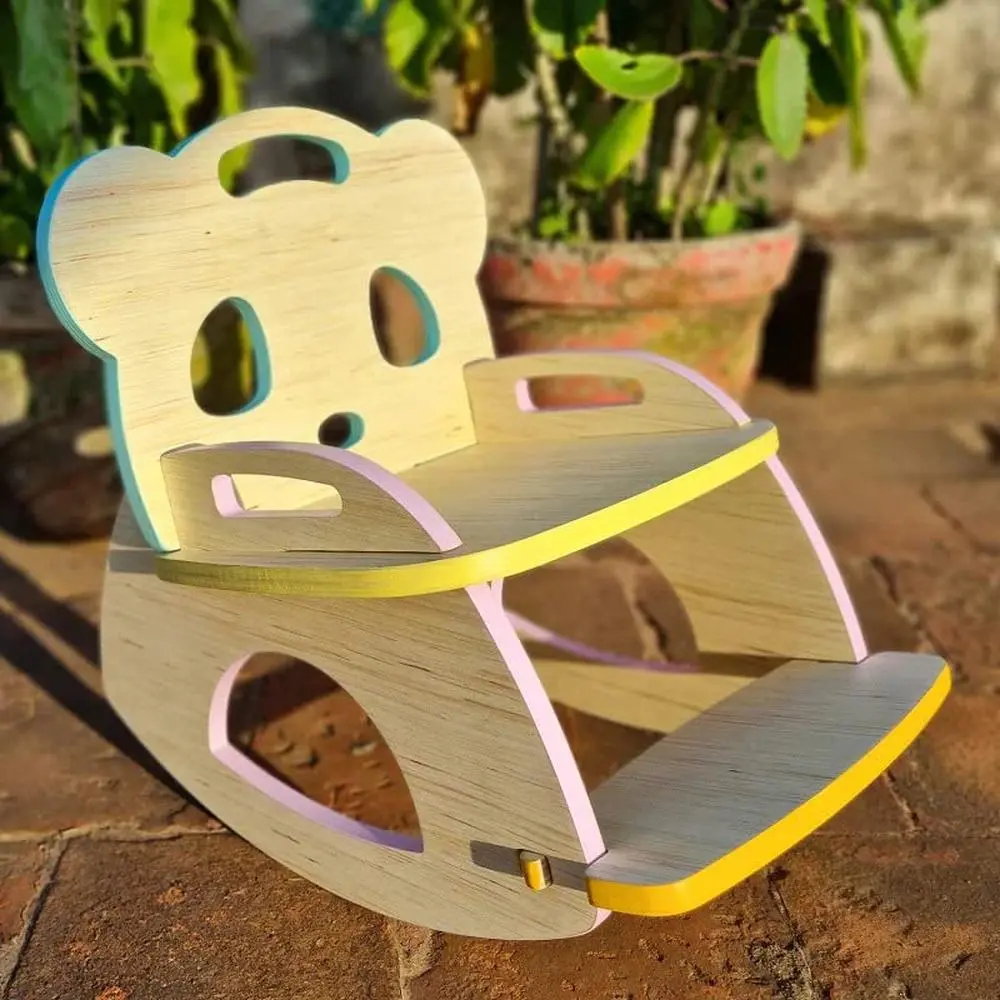 Muren Wooden Rocking Chair - Swing Chair (Finish Color - Multicolor, Diy (Do-It-Yourself)) 1