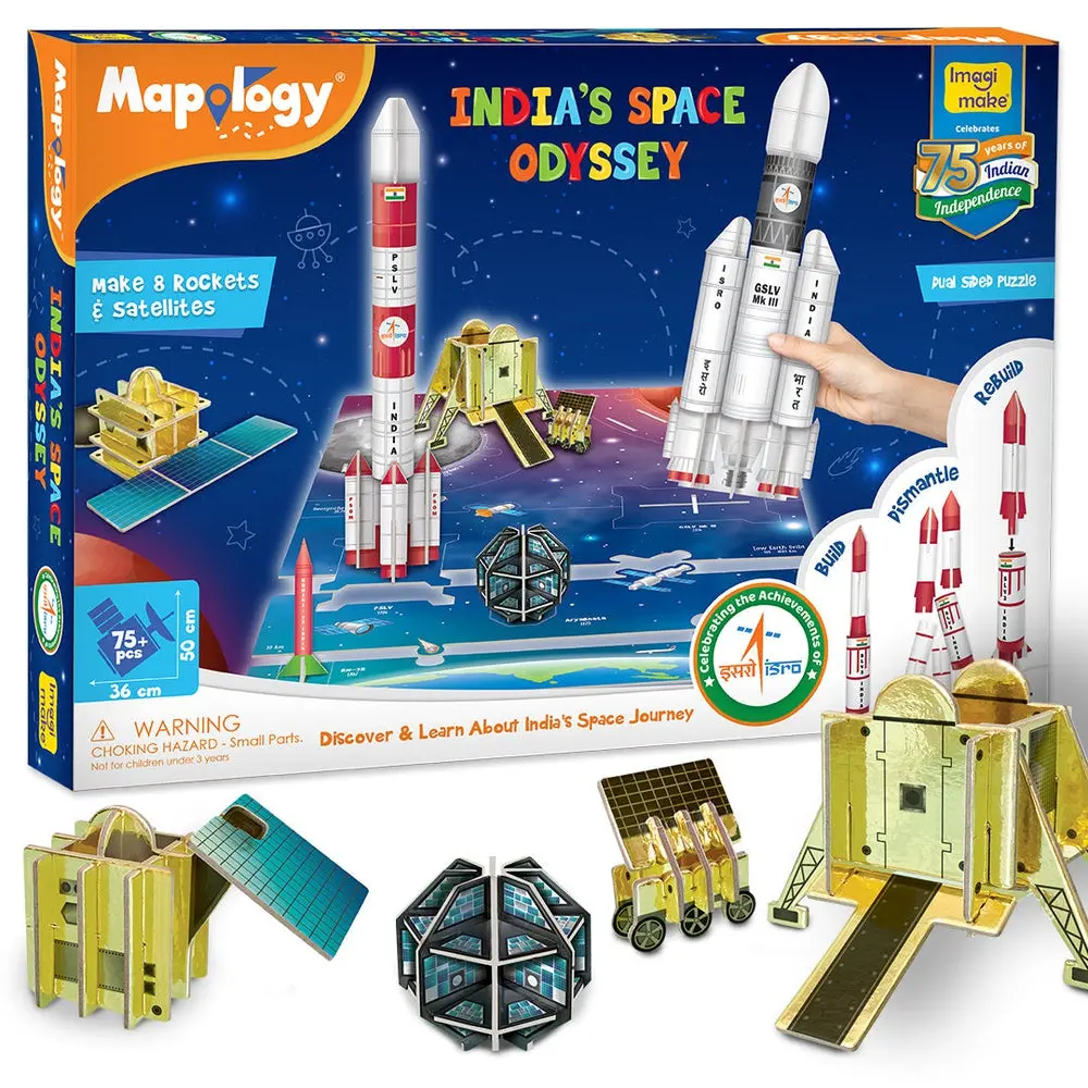 Imagimake Mapology Offer - India's Space Odyssey & Monuments Of India 3D Puzzle 1