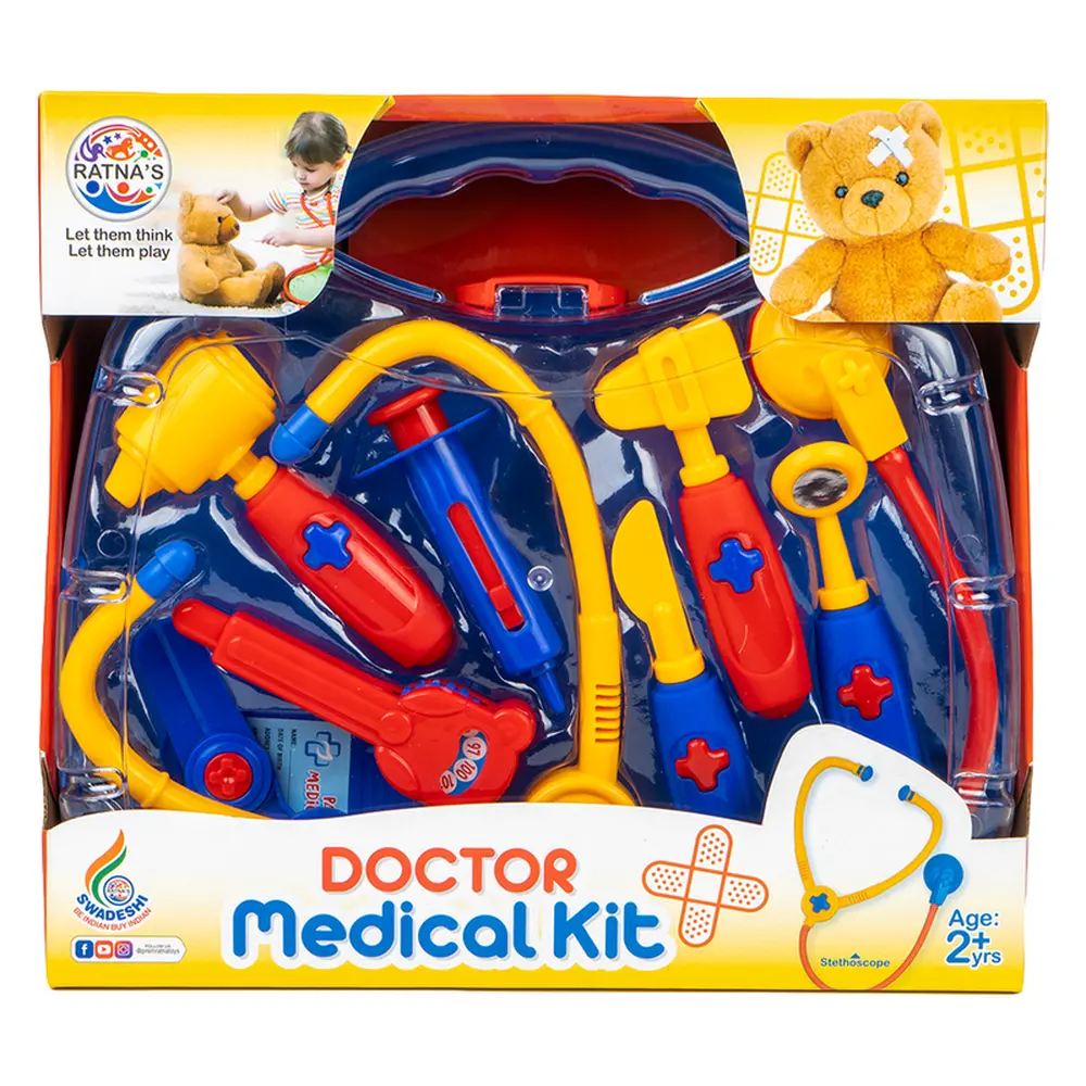 Ratna's 9 Pieces Doctor Medical Kit (2-5 Years) | Assorted Colors 1