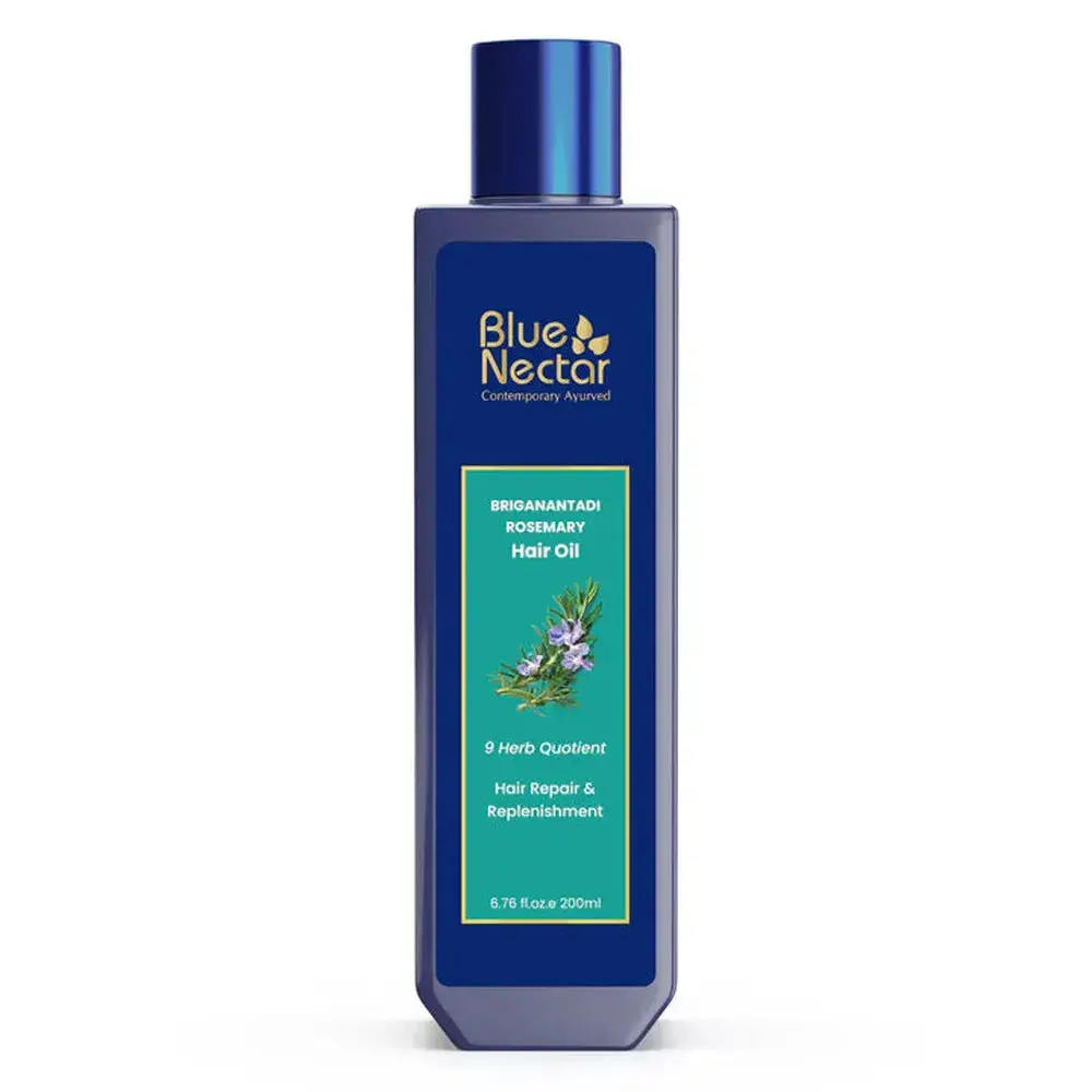 Blue Nectar Rosemary Oil For Hair Growth And Hair Fall Control (9 Herbs) - 100Ml 1