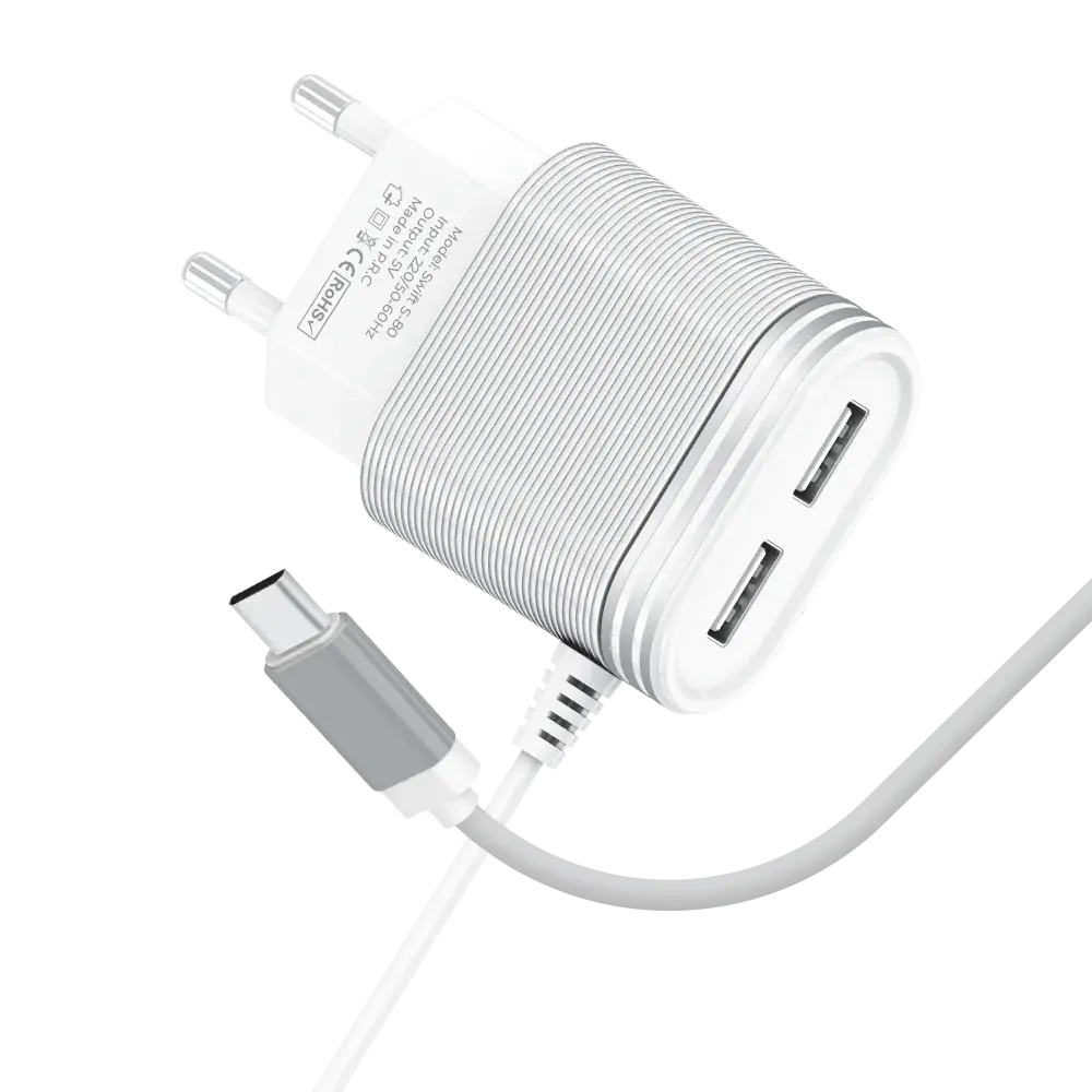 Audionic S-80 Type C 2.1 Dual Usb Port Charger 1