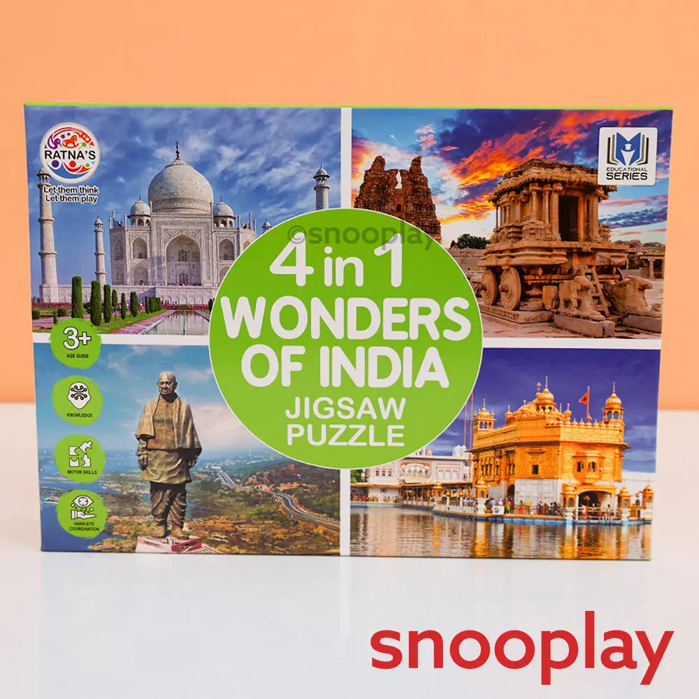 4 In 1 Wonders Of India Jigsaw Puzzle - 140 Pieces (3-6 Years) 1