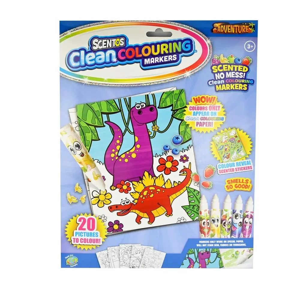 Scentos Clean Colouring Markers - Adventure (6-15 Years) 1