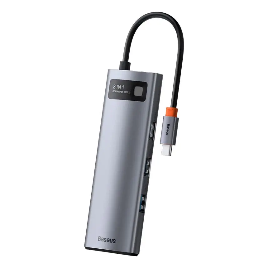 Baseus Metal Gleam Series 8-In-1 Type-C Hub Multifunctional Docking Station 2