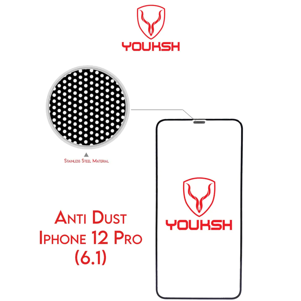 Youksh Apple Iphone 12/12 Pro Anti Static Glass Protector With Youksh Installation Kit 1
