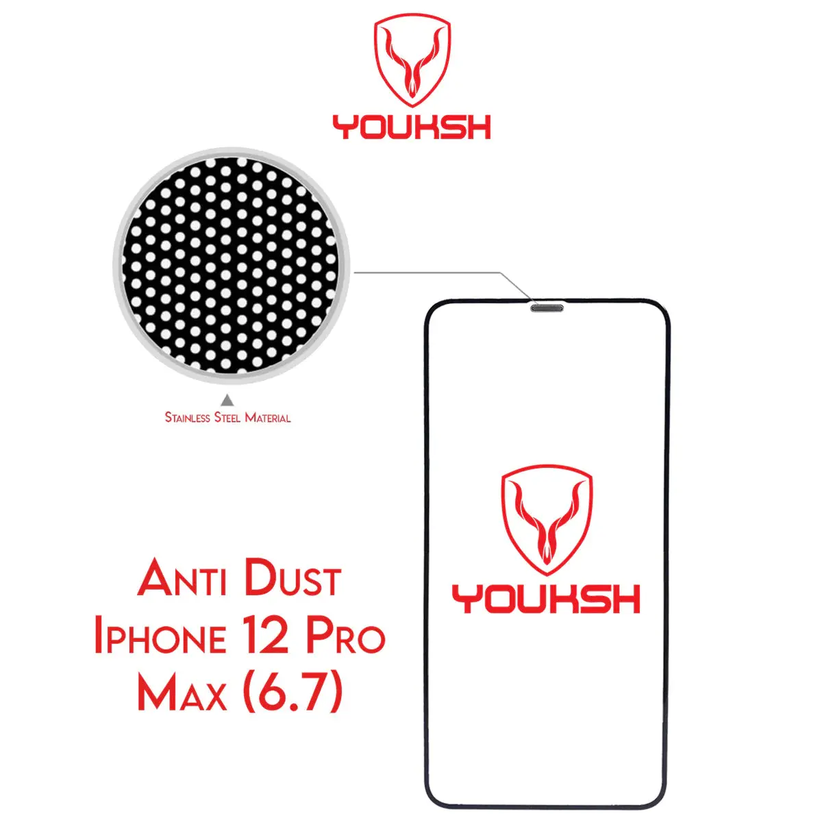 Youksh Apple Iphone 12 Pro Max Anti Static Glass Protector With Youksh Installation Kit 1