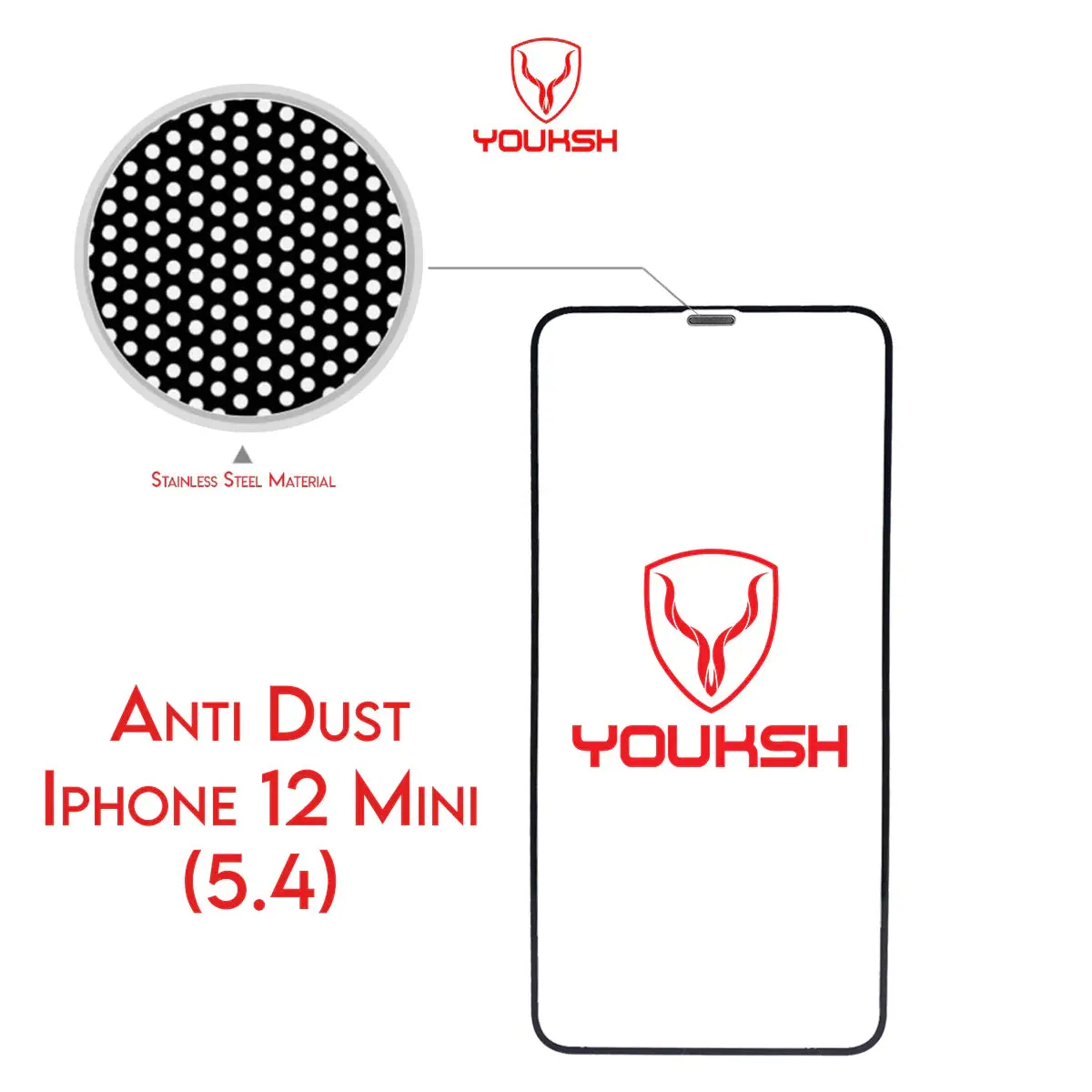 Youksh Apple Iphone 12 Mini Anti Static Glass Protector With Youksh Installation Kit 1