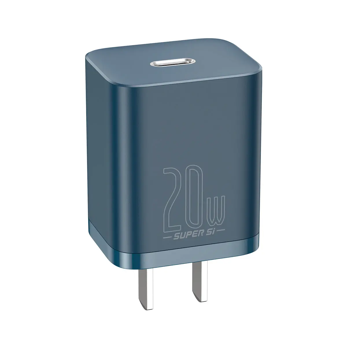 Baseus Super Si Quick Charger 1C 20W Cn Blue ( With Type C To Lightning Cable) 1