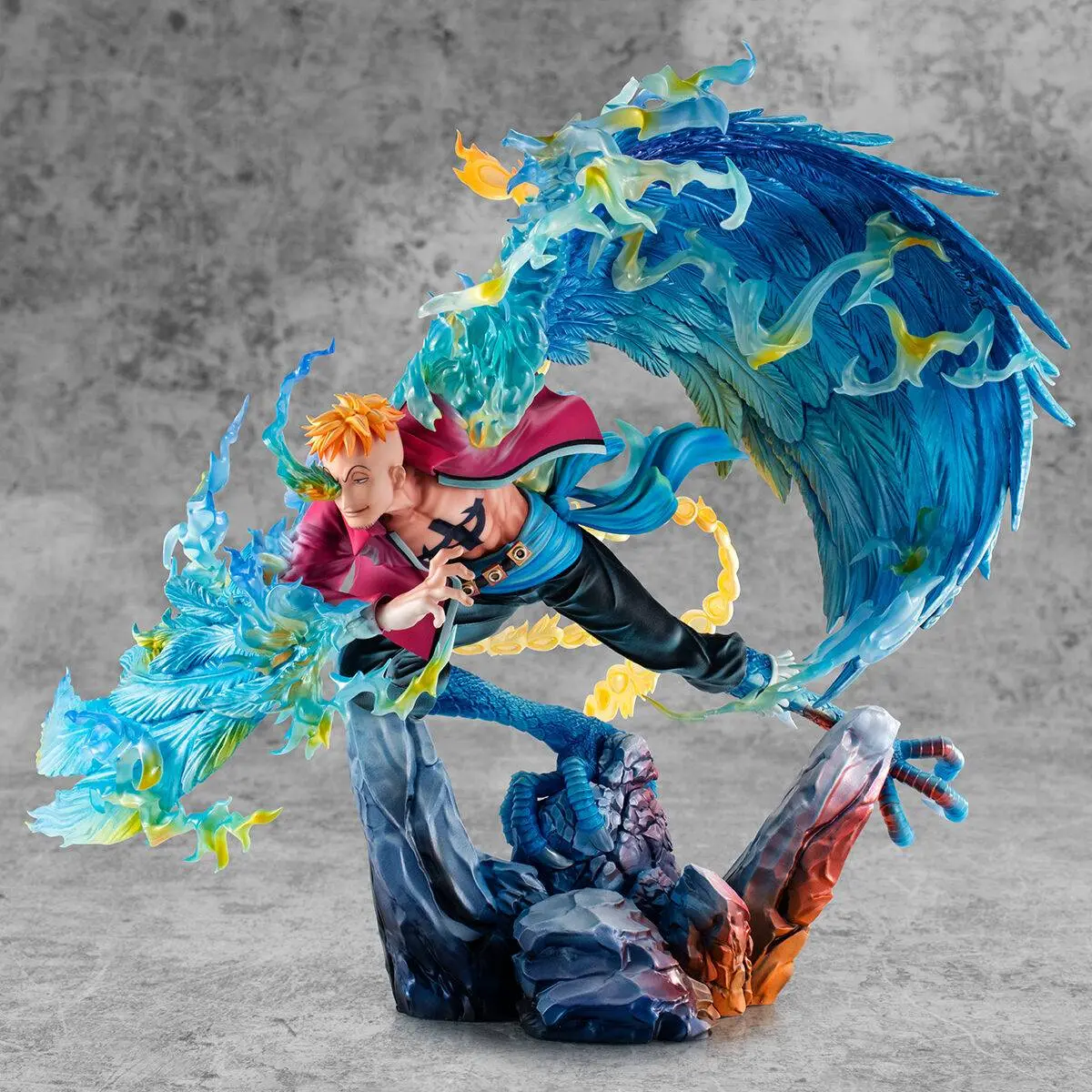 Megahouse Pop Portrait Of Pirate One Piece Mas-Maximum Phoenix Marco Statue Figure 1