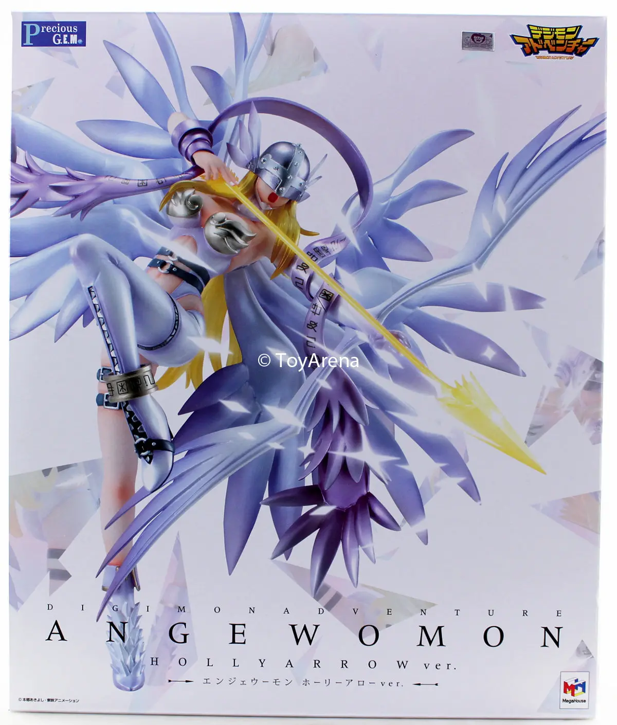 Megahouse Digimon Adventure G.E.M. Angewomon Holly Arrow Ver W Led Base Scale Statue Figures 1