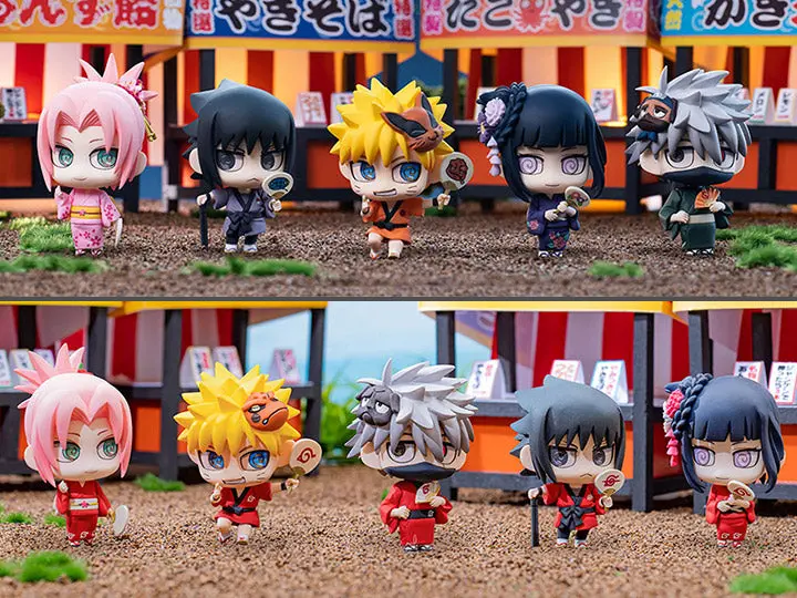 Petit Chara! Land Figures Naruto: Shippuden 10Th Anniversary Ver. Trading Figures Box Set Of 10 1
