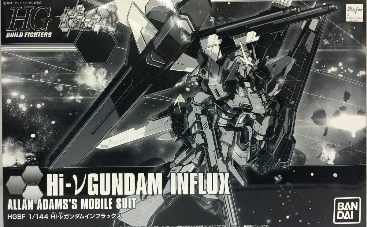 Gundam 1/144 Hgbf Hi-V Nu Gundam Influx Allan Adam's Model Kit P-Bandai Build Fighters Try Model Kit Exclusive 1