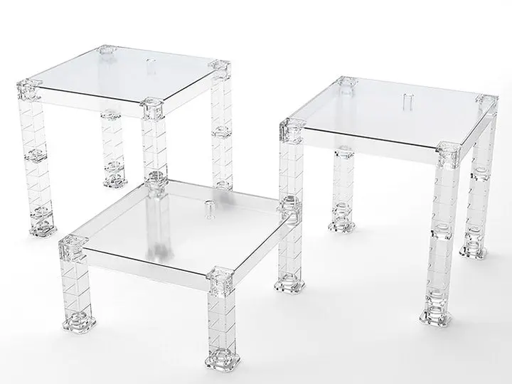Good Smile Company The Simple Stand: Build-On Type 3-Pack (Translucent Clear) Base 1