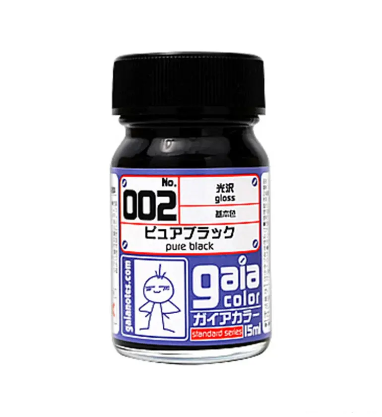 Gaianotes Gaia 002 Gloss Pure Black 15Ml Paint Bottle 1