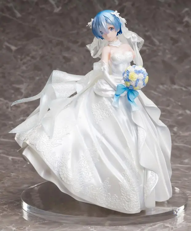 Furyu F:Nex 1/7 Re:Zero Starting Life In Another World Rem (Wedding Dress) Scale Statue Figure 1