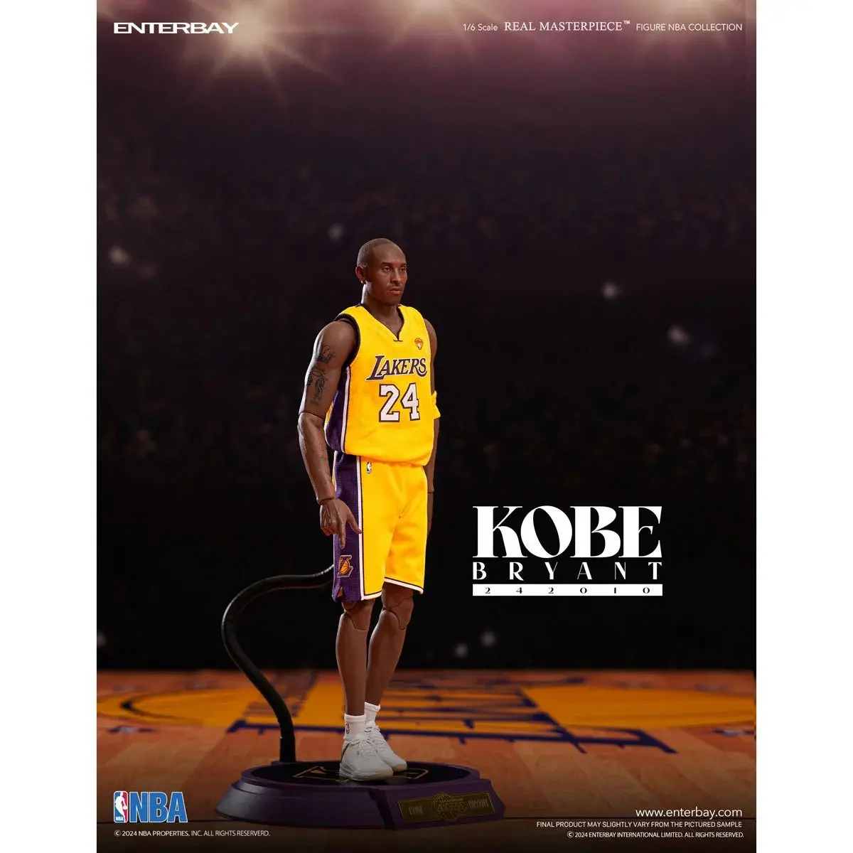 Enterbay Real Masterpieces 1/6 Nba La Lakers Kobe Bryant 2010 Championship Sixth Scale Action Figure Rm-1098 2
