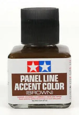 Tamiya Panel Line Accent Color (Brown) 40Ml Paint Bottle 1