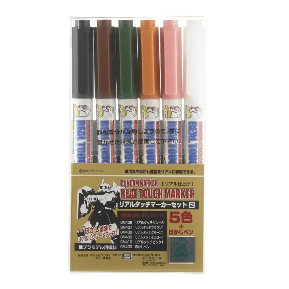 Gundam Marker Hg Mg Rg Pg Gms113 Real Touch #2 Market Set 1