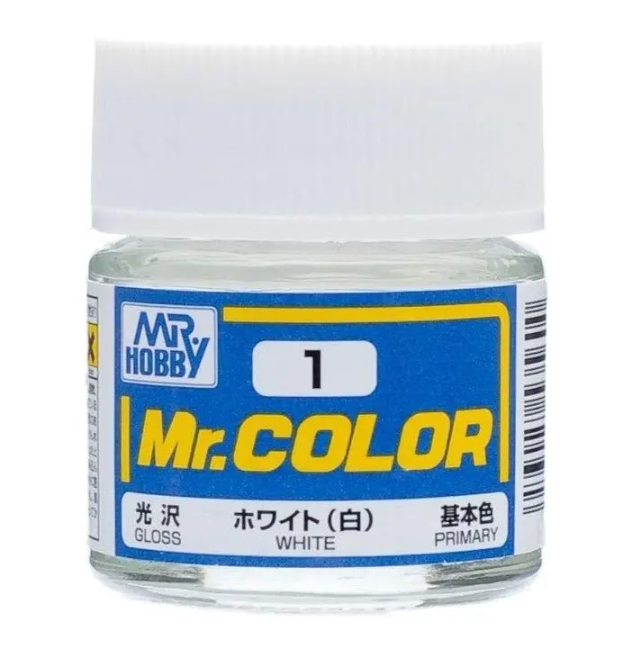 Mr. Hobby Mr. Color C1 Gloss White 10Ml Bottle 1