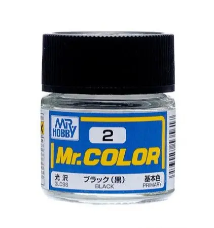 Mr. Hobby Mr. Color C2 Gloss Black 10Ml Bottle 1