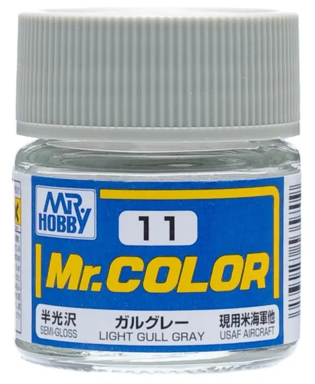 Mr. Hobby Mr. Color C11 Semi Gloss Light Gull Gray 10Ml Bottle 1
