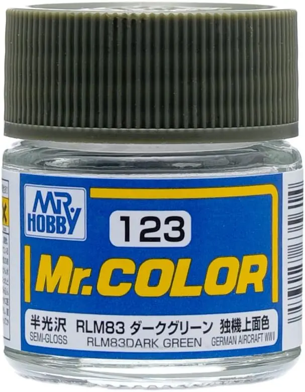 Mr. Hobby Mr. Color C123 Semi Gloss Rlm83 Dark Green 10Ml Bottle 1
