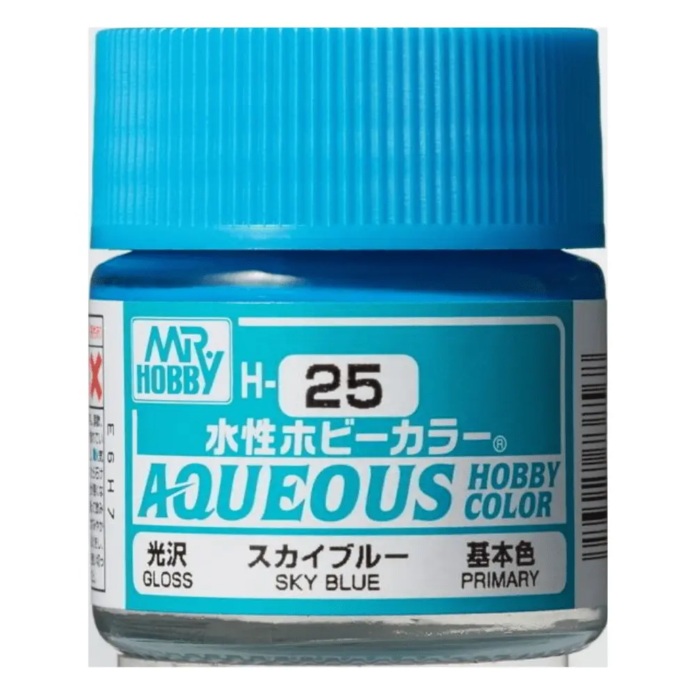 Mr. Hobby Aqueous Hobby Color H25 Gloss Sky Blue 10Ml Bottle 1