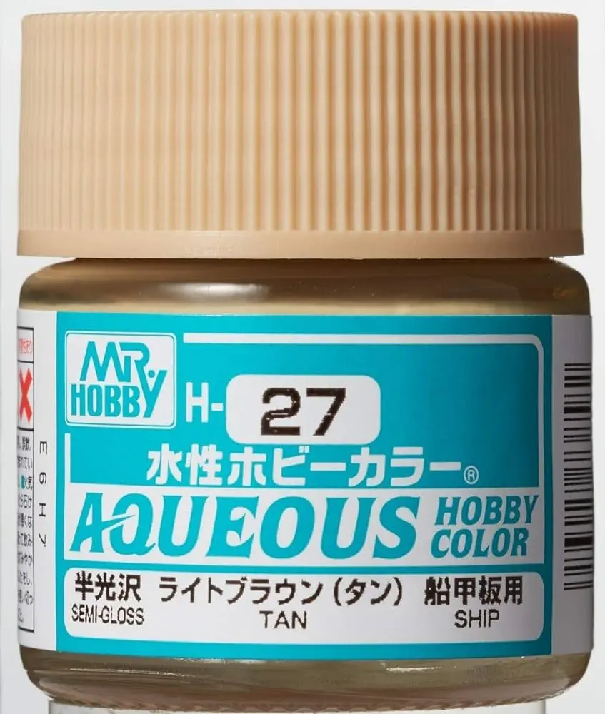 Mr. Hobby Aqueous Hobby Color H27 Semi-Gloss Tan 10Ml Bottle 1