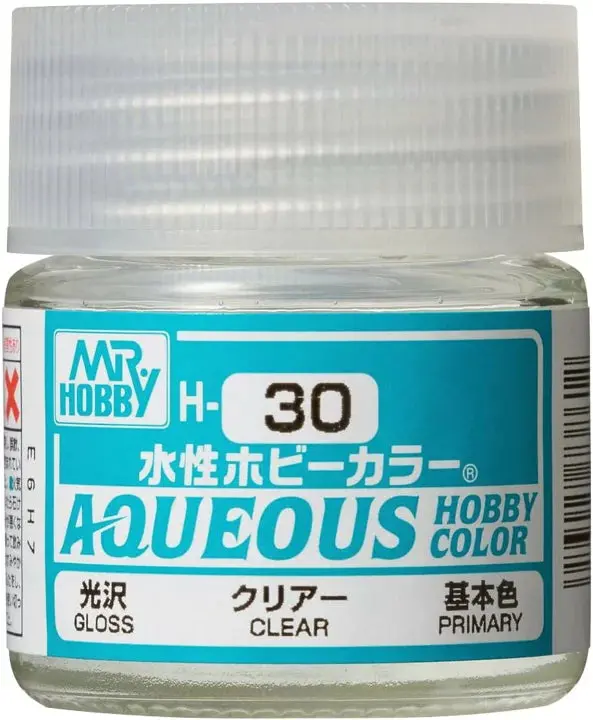 Mr. Hobby Aqueous Hobby Color H30 Gloss Clear 10Ml Bottle 1