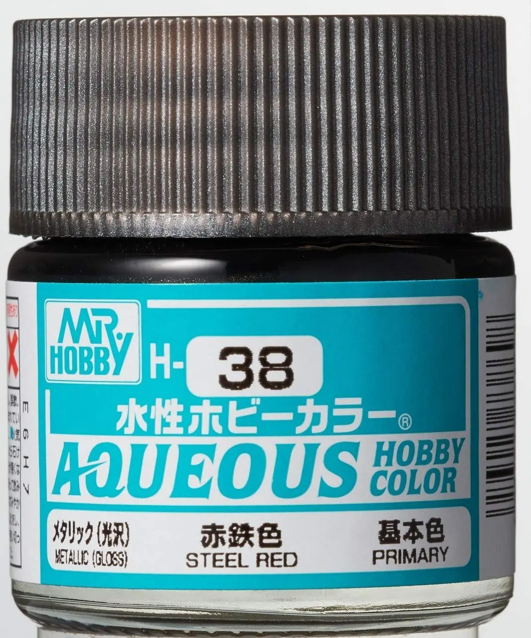 Mr. Hobby Aqueous Hobby Color H38 Metallic (Gloss) Steel Red 10Ml Bottle 1