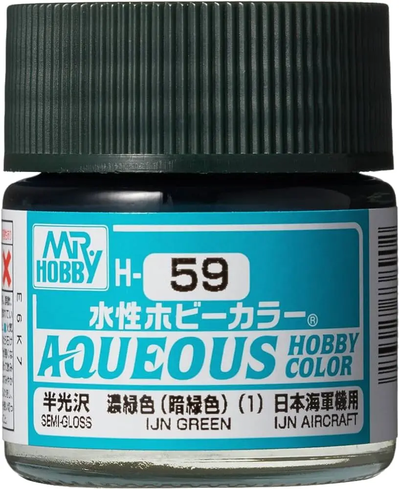Mr. Hobby Aqueous Hobby Color H59 Semi-Gloss Ijn Green (1) 10Ml Bottle 1