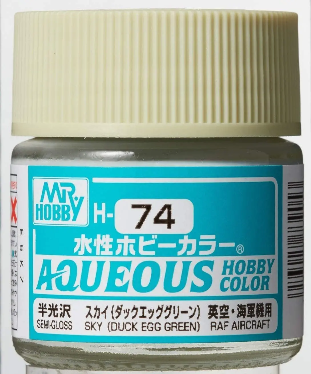 Mr. Hobby Aqueous Hobby Color H74 Semi-Gloss Sky (Duck Egg Green) 10Ml Bottle 1