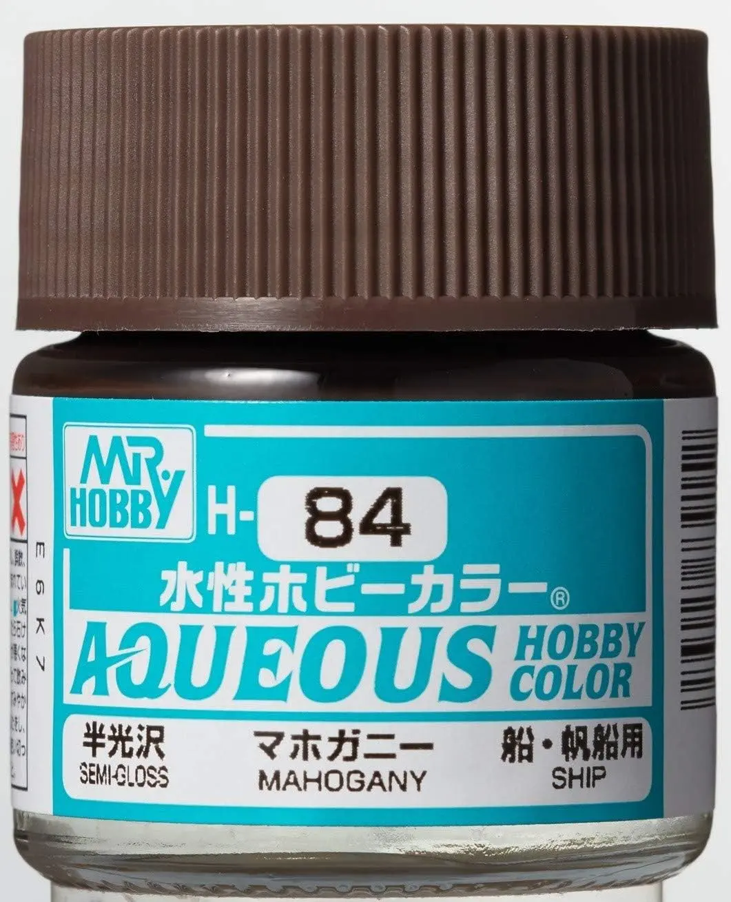 Mr. Hobby Aqueous Hobby Color H84 Semi-Gloss Mahogany 10Ml Bottle 1
