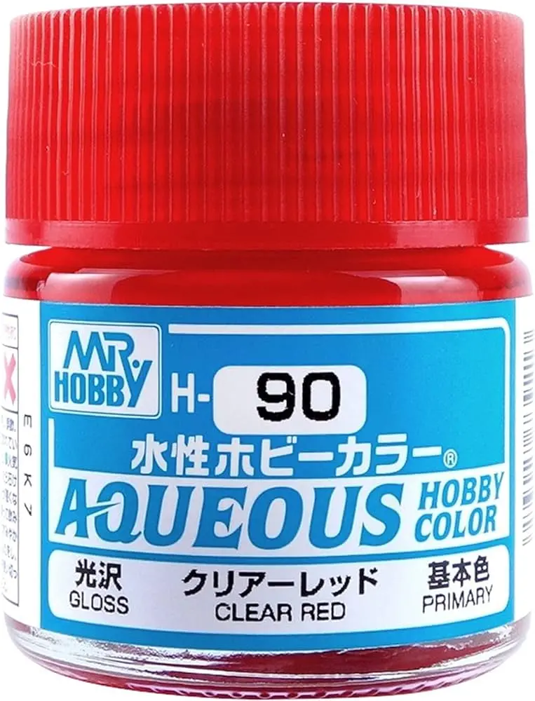 Mr. Hobby Aqueous Hobby Color H90 Gloss Clear Red 10Ml Bottle 1