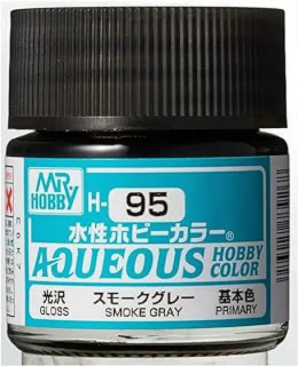 Mr. Hobby Aqueous Hobby Color H95 Gloss Smoke Gray 10Ml Bottle 1