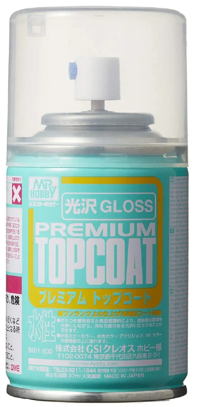 Mr. Hobby Mr. Premium Top Coat Gloss Spray 88Ml B601 B-601 Model Kit 1