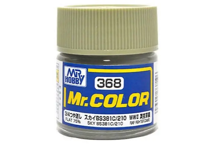 Mr. Hobby Mr. Color C368 Flat 75% Sky Bs381c/210 Wwii British Raf Fighter Camo 10Ml Bottle 1