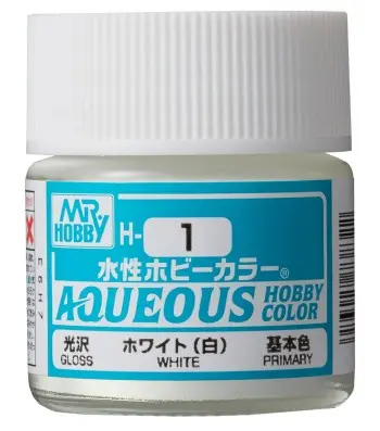 Mr. Hobby Aqueous Hobby Color H1 Gloss White 10Ml Bottle 1