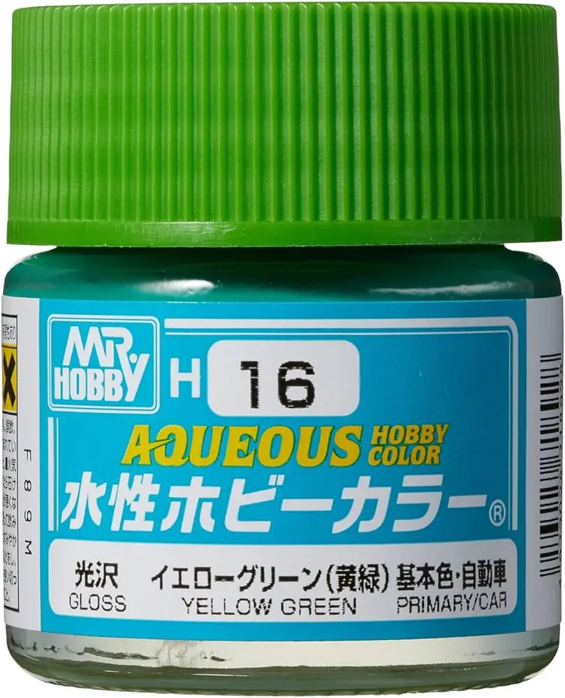 Mr. Hobby Aqueous Hobby Color H16 Yellow Green 10Ml Bottle 1