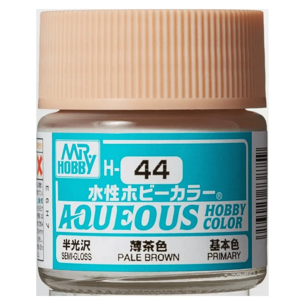 Mr. Hobby Aqueous Hobby Color H44 Semi Gloss Pale Brown (Flesh Tone) 10Ml Bottle 1