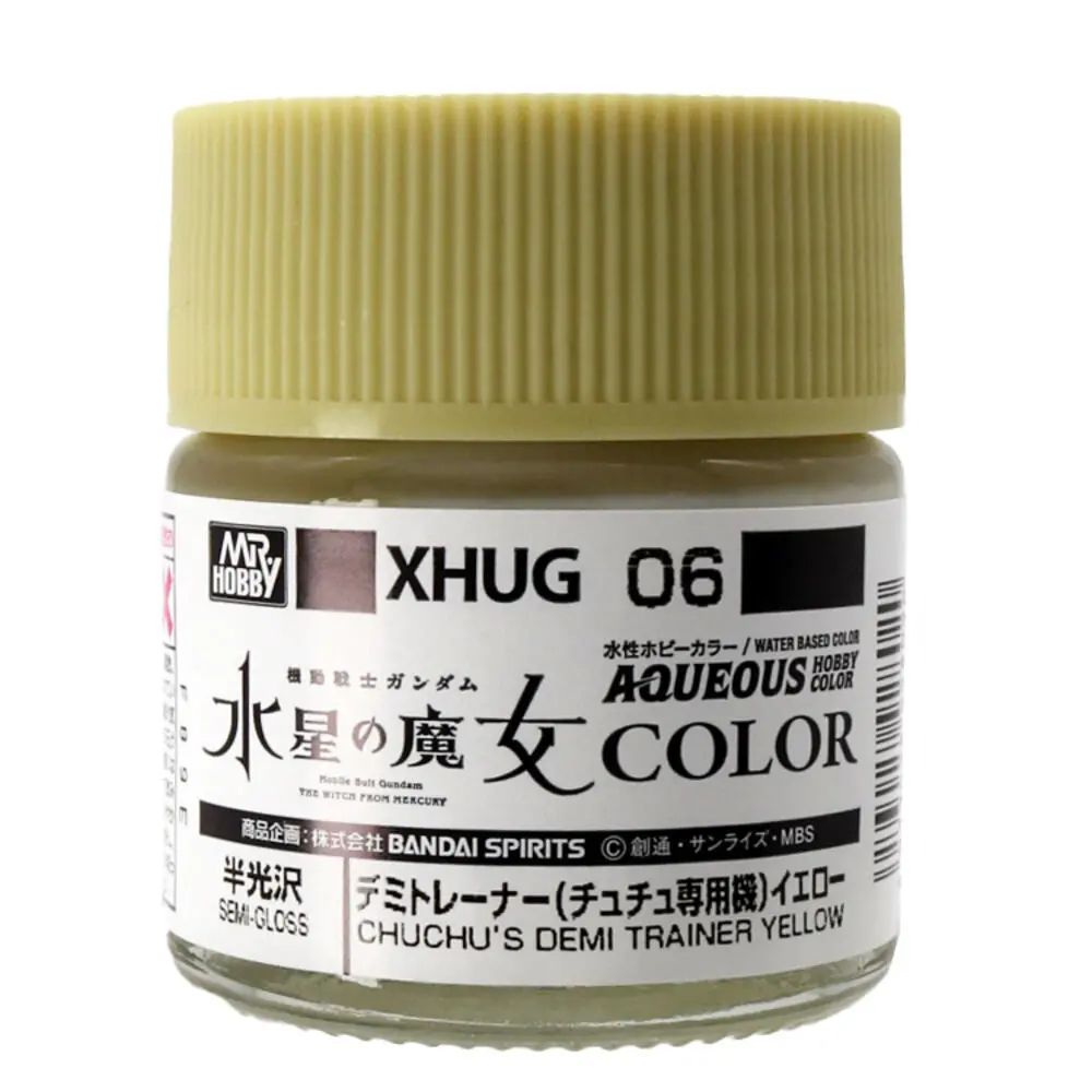 Mr. Hobby Aqueous Hobby Color Witch From Mercury Xhug06 Chuchu's Demi Trainer Yellow Semi Gloss 10Ml Bottle 1