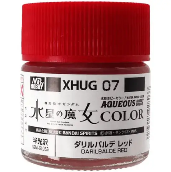 Mr. Hobby Aqueous Gundam Color Witch From Mercury Xhug07 Darilbalde Red 10Ml Bottle 1