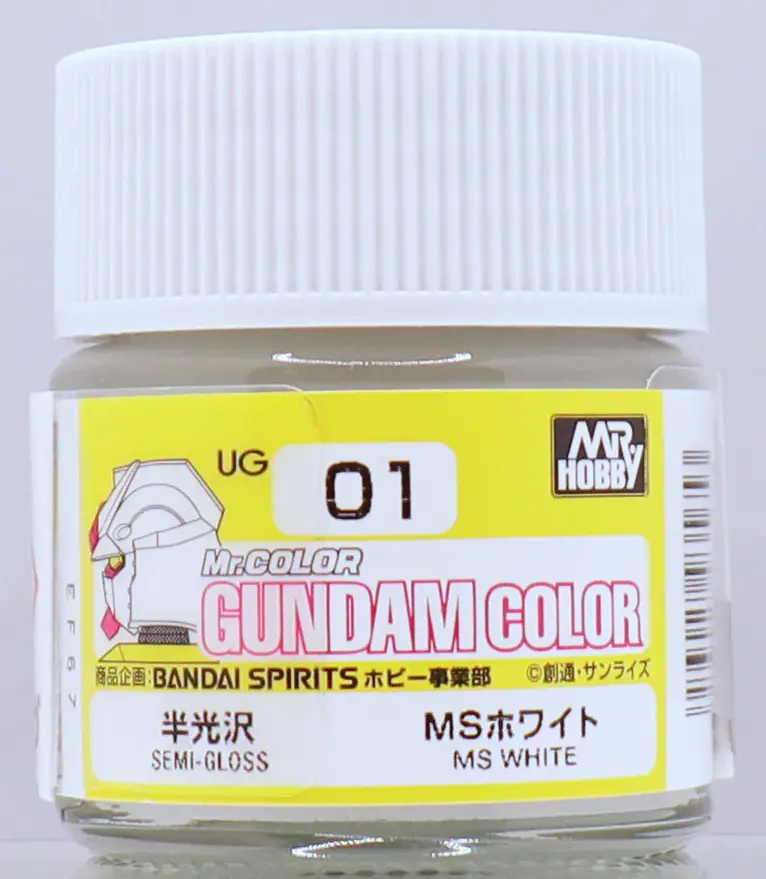 Mr. Hobby Mr. Color Gundam Color Ug01 Ms White Semi Gloss 10Ml Bottle 1