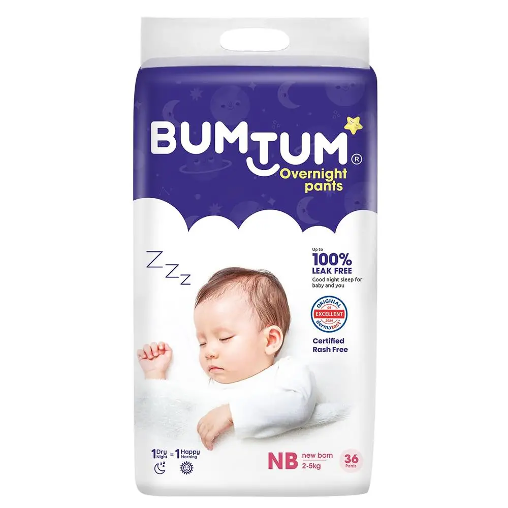 Bumtum (Size-Nb) Overnight Diaper Pants | 36 Pants |  | 2-5 Kgs 1