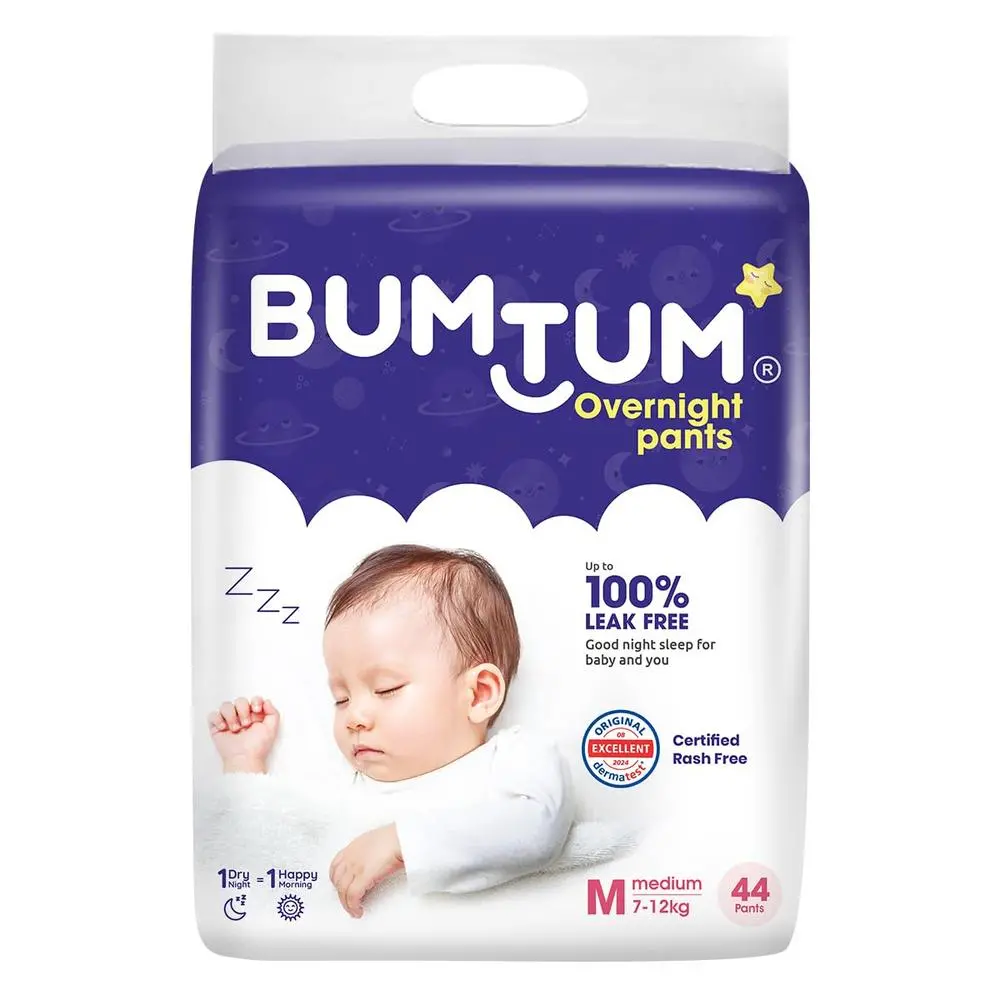 Bumtum (Size-M) Overnight Diaper Pants | 44 Pants |  | 7-12 Kgs 1