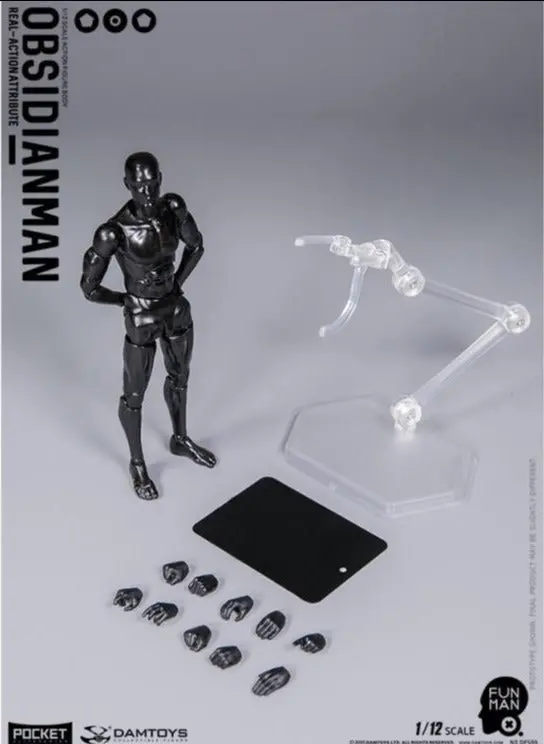 Damtoys 1/12 Pocket Elite Obsidian Man Scale Body Action Figure 1